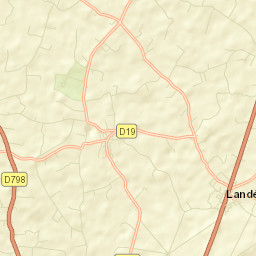 Landéan Street Map