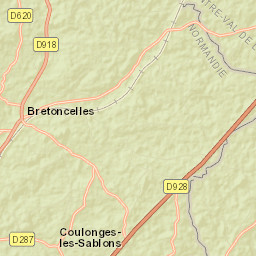 Bretoncelles Street Map