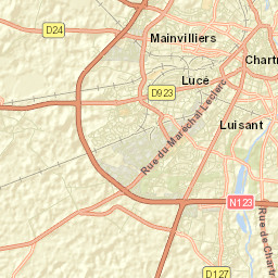 Lucé Street Map