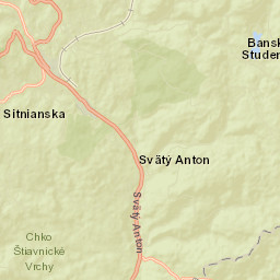 Okres Banská Štiavnica Street Map