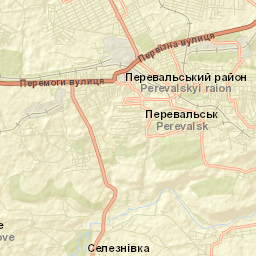 Pereval’s’k Street Map