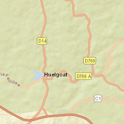 Huelgoat Street Map