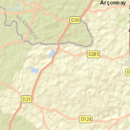 Arçonnay Street Map