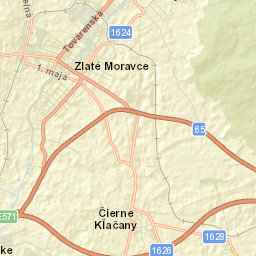 Okres Zlaté Moravce Street Map