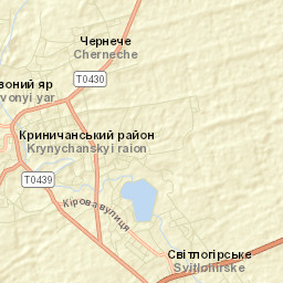 Krynychky Street Map
