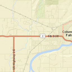 Columbia Falls Street Map