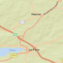Le Faou Street Map