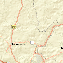 Plounévézel Street Map