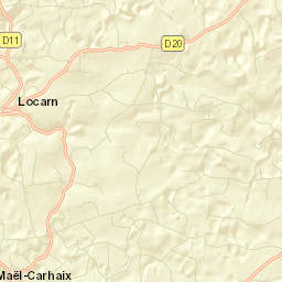 Maël-Carhaix Street Map