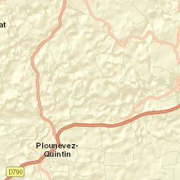 Plounévez-Quintin Street Map