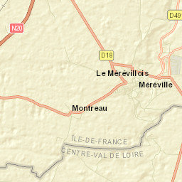 Méréville Street Map