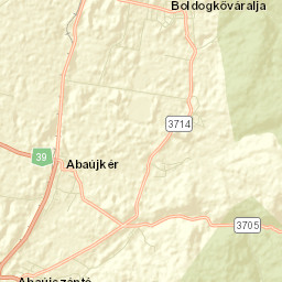 Abaújszántó Street Map