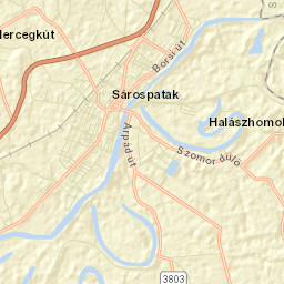Sárospatak Street Map