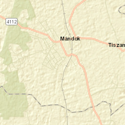 Mándok Street Map