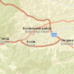 Kosiv Street Map