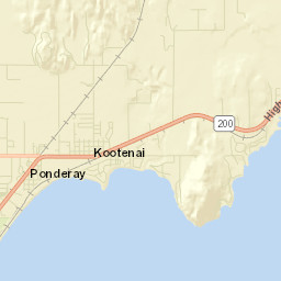 Ponderay Street Map