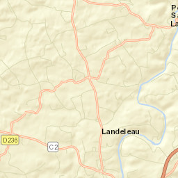Landeleau Street Map