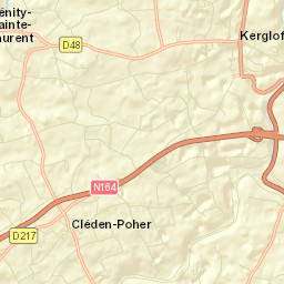 Cléden-Poher Street Map