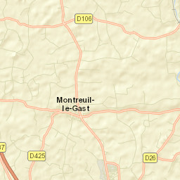 Montreuil-le-Gast Street Map
