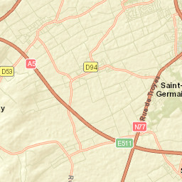 Saint-Pouange Street Map