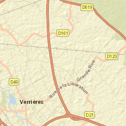 Verrières Street Map