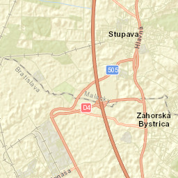 Okres Bratislava IV Street Map