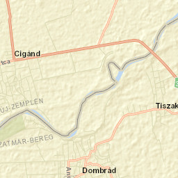 Dombrád Street Map