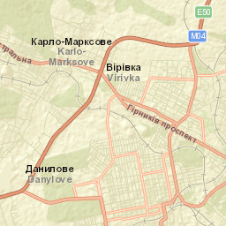 Yenakiyeve Street Map
