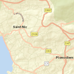 Plomodiern Street Map