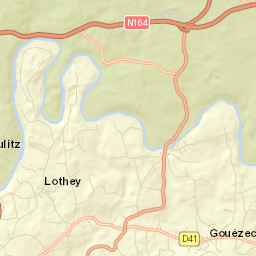 Gouézec Street Map