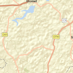 Glomel Street Map