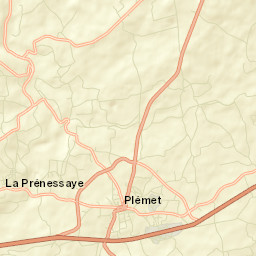 Plémet Street Map