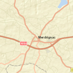 Merdrignac Street Map