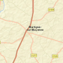 Martigné-sur-Mayenne Street Map