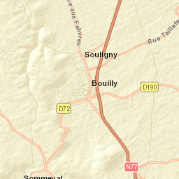 Bouilly Street Map