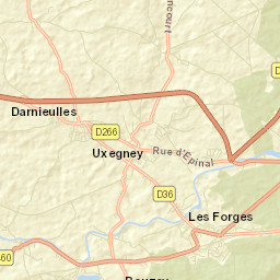 Uxegney Street Map