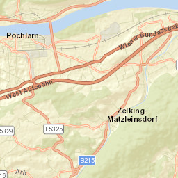 Politischer Bezirk Melk Street Map