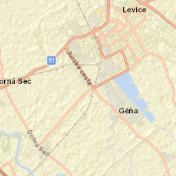 Okres Levice Street Map