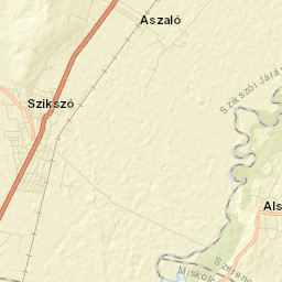Szikszó Street Map