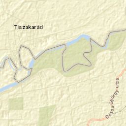 Tiszakarád Street Map