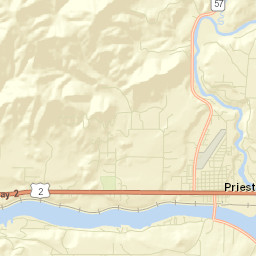 Priest River Street Map
