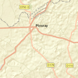 Plouray Street Map