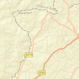 Ménéac Street Map