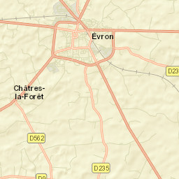 Évron Street Map