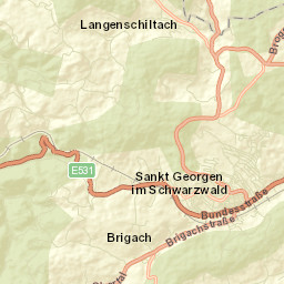 Sankt Georgen im Schwarzwald Street Map