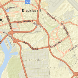 Okres Bratislava II Street Map