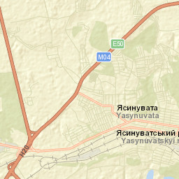 Yasynuvata Street Map