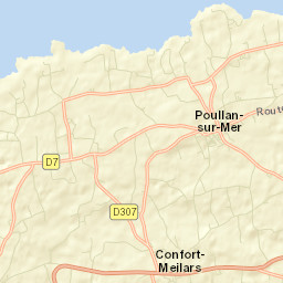Poullan-sur-Mer Street Map