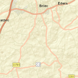 Edern Street Map