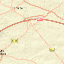 Erbrée Street Map